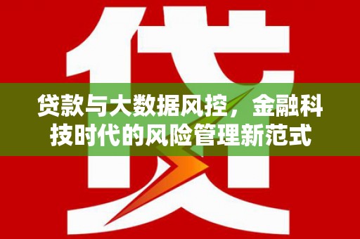 浠水贷款与大数据风控，金融科技时代的风险管理新范式